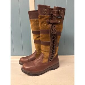Kanyon Waterproof Outdoor Tall Boots UK 7 US 8 Brown Leather Suede Lace Up